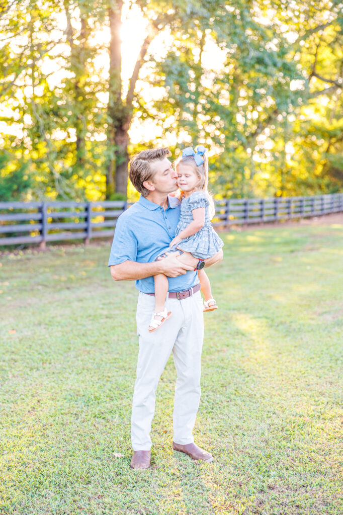 golden hour family session at Sugg Farm