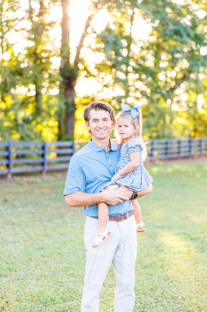 golden hour family session at Sugg Farm