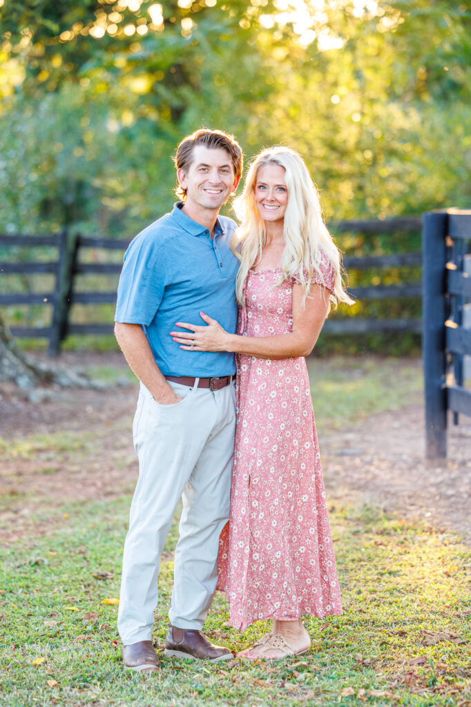golden hour family session at Sugg Farm