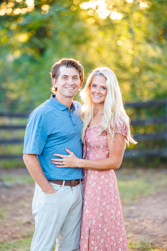 golden hour family session at Sugg Farm