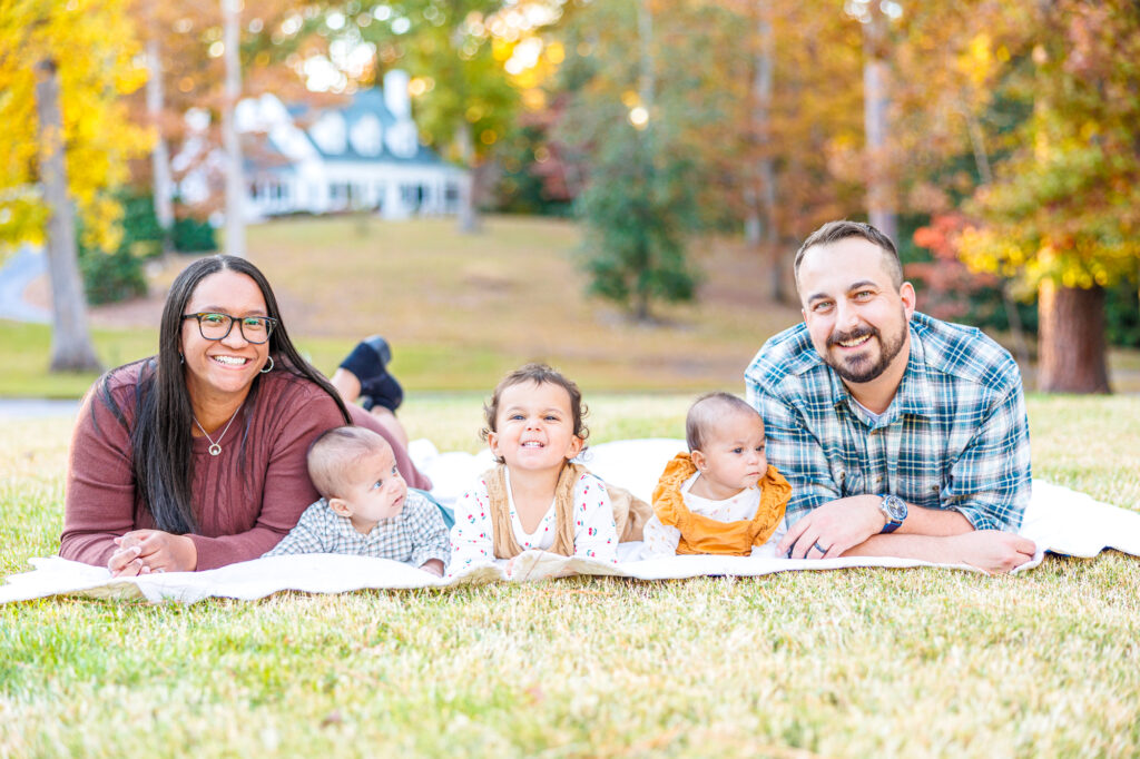 fall family session at Fuquay Mineral Spring Park