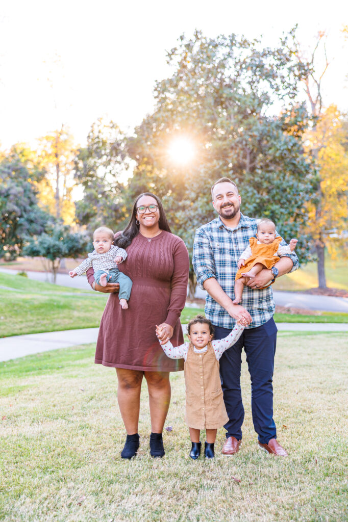 fall family session at Fuquay Mineral Spring Park