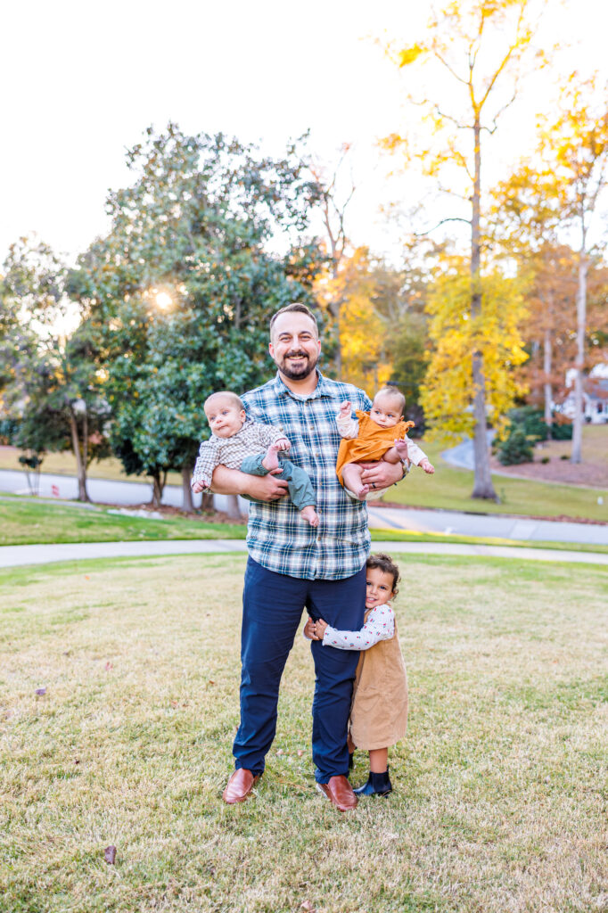 fall family session at Fuquay Mineral Spring Park
