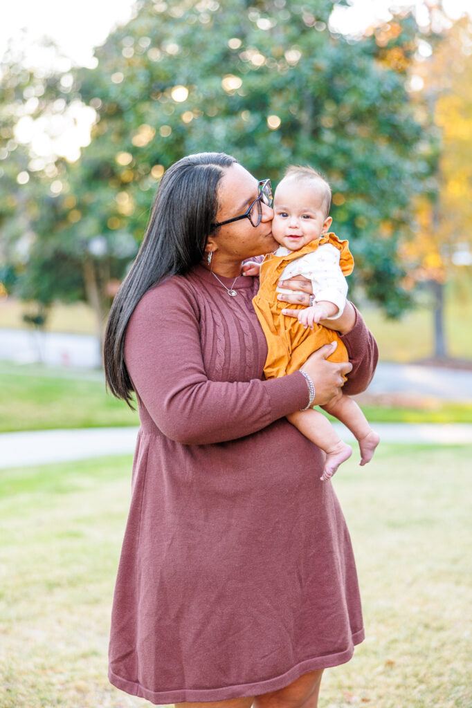 fall family session at Fuquay Mineral Spring Park