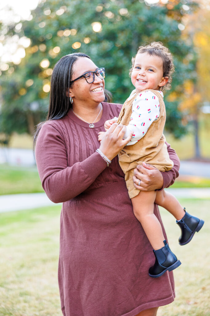 fall family session at Fuquay Mineral Spring Park