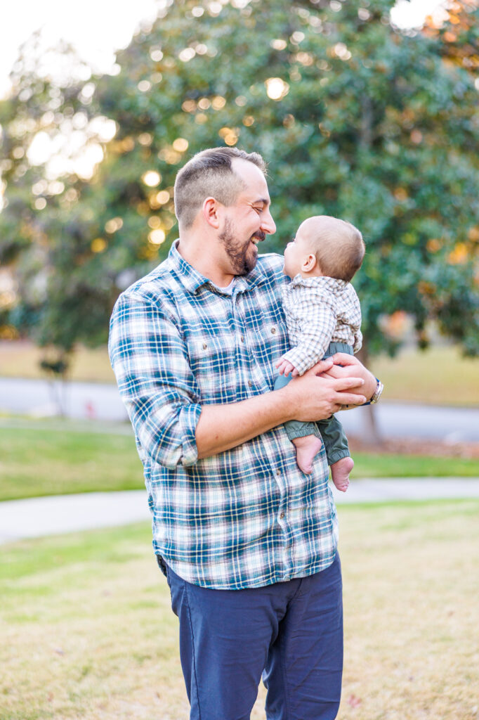 fall family session at Fuquay Mineral Spring Park