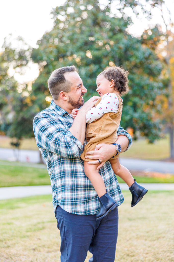 fall family session at Fuquay Mineral Spring Park