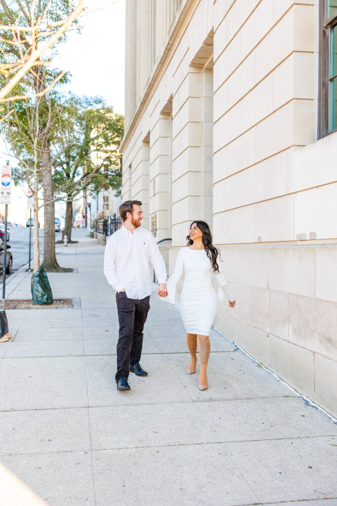 downtown wilmington engagement session