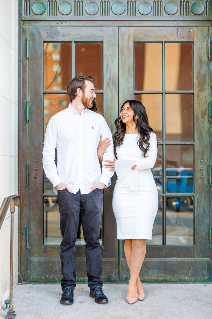 downtown wilmington engagement session