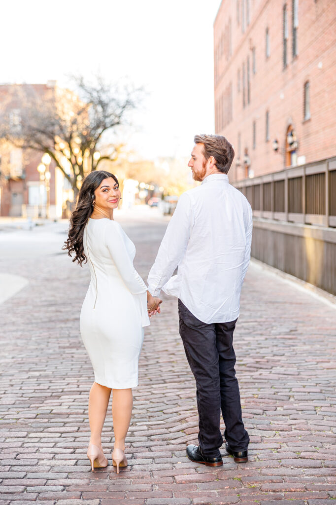 downtown wilmington engagement session