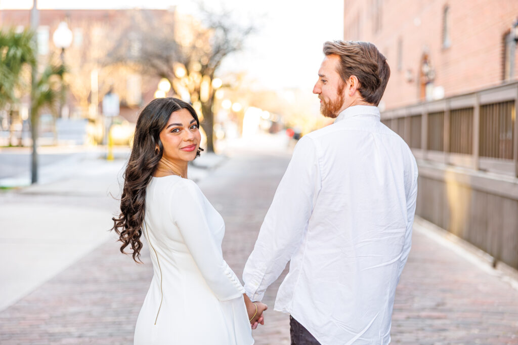 downtown wilmington engagement session